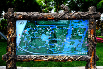 滨海新区 塘沽 森林公园导游图