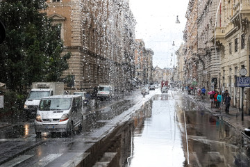 欧洲街景雨中欧洲街景