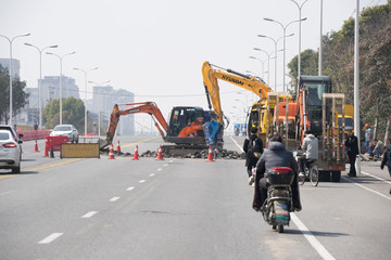 修路 道路施工