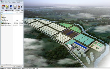 蘑菇种植基地大棚鸟瞰图3d模型