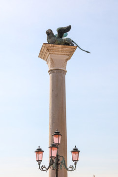 威尼斯中心广场 圣马可立柱