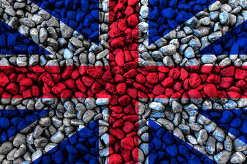 石头上的英国国旗