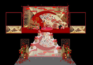 新中式民国风婚礼舞台