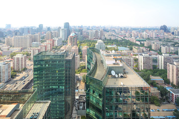 北京俯瞰 北京城市建筑 朝阳区