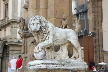 狮子像 佛罗伦萨 雕塑广场