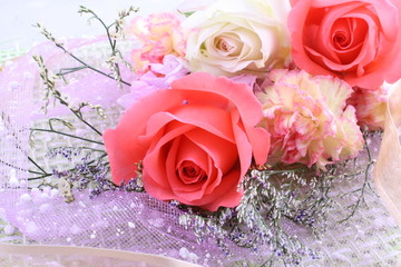 玫瑰花蕾康乃馨网纹