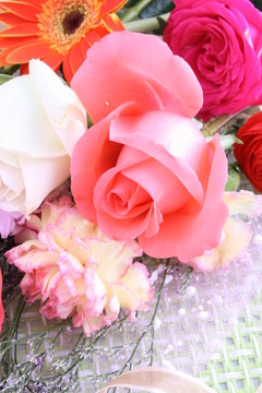玫瑰花蕾康乃馨网纹