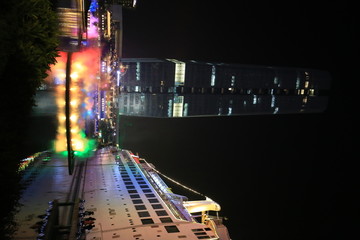 深圳海上世界喷泉夜景