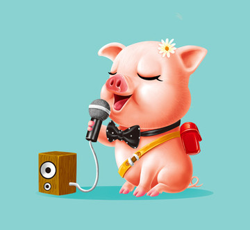 猪年猪卡通2019手机壳图案
