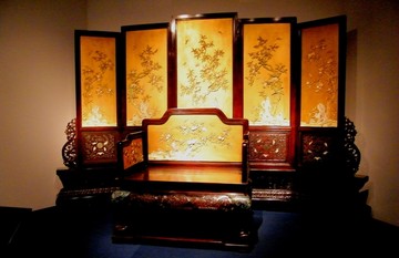 黄花梨梅兰竹菊屏风
