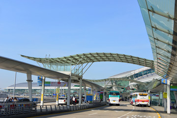 韩国仁川机场航站楼出发厅外景