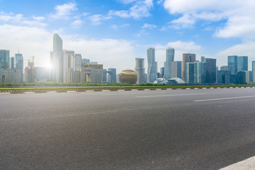 城市道路和杭州钱江新城