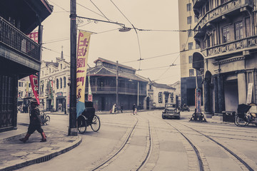 老上海场景民国建筑