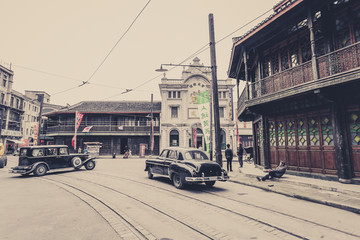 老上海建筑民国街景