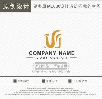 F字母凤凰服装logo