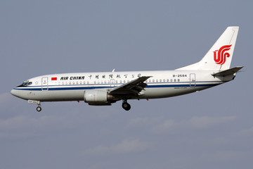 中国国际航空公司飞机降落