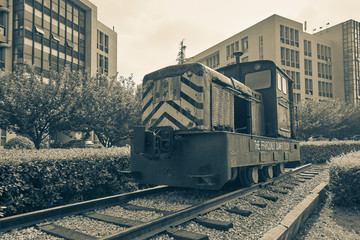 煤矿老式小火车