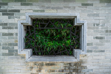 中式围墙花窗镂空窗