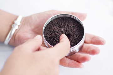 咖啡磨砂膏