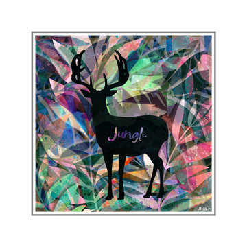 丛林鹿装饰图案素材