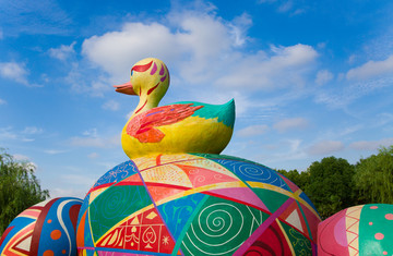 安徒生乐园鸭子雕塑