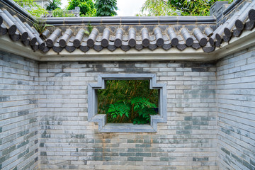 中式围墙漏窗花窗门窗