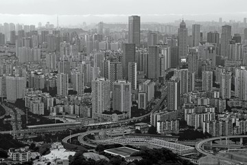 俯瞰远眺重庆主城