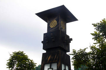 公园雕塑柱子