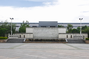 公园石刻舞台