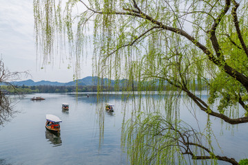 杭州西湖春天风光美景
