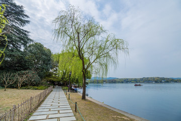 杭州西湖春天风光美景