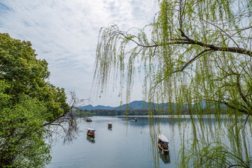 杭州西湖春天风光美景