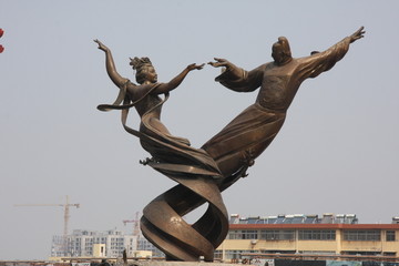 陕西华清池雕像