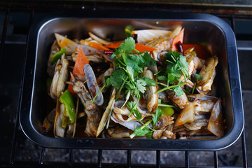 辣炒蛏子
