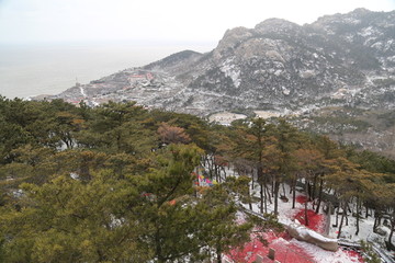 冬季的山东青岛崂山