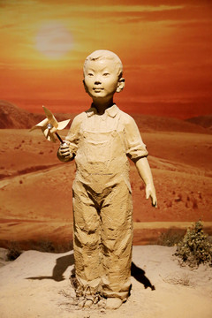 抗战儿童雕塑