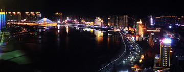 北国江城夜景