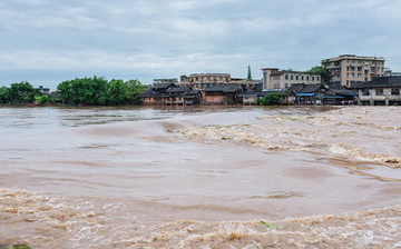 苏稽古镇大桥洪水