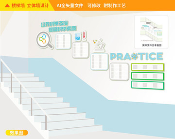 实验室楼道校园文化墙