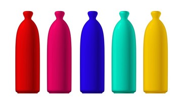 彩色酒瓶设计效果图