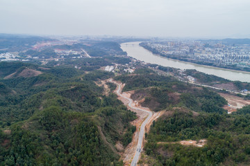 江西赣州赣县杨仙岭风光航拍