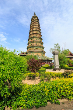 山西洪洞广胜寺飞虹塔东南角