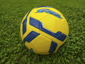 草地黄色足球
