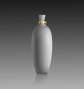 白瓷裂纹釉酒瓶设计