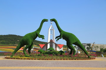 山东青岛西海岸生态观光园恐龙