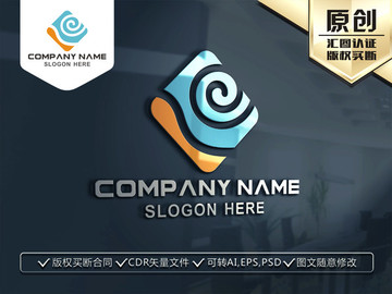 蜗牛标志LOGO设计