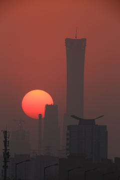 北京国贸夕阳