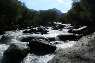 天山溪流