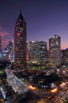 广州珠江新城花城广场夜景