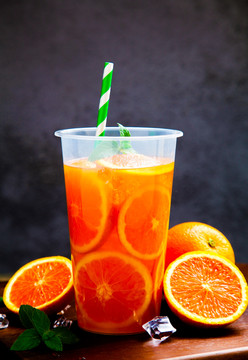 柳橙果茶